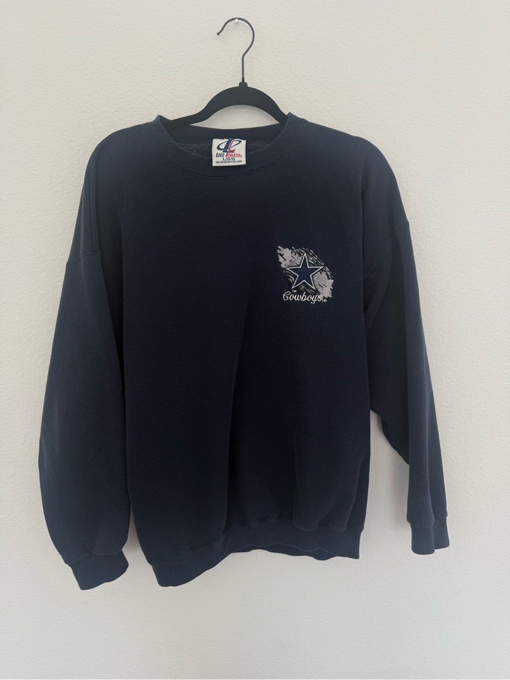 Vintage 90s Logo Athletic Dallas Cowboys Crewneck Sweatshirt Sz L Made in USA